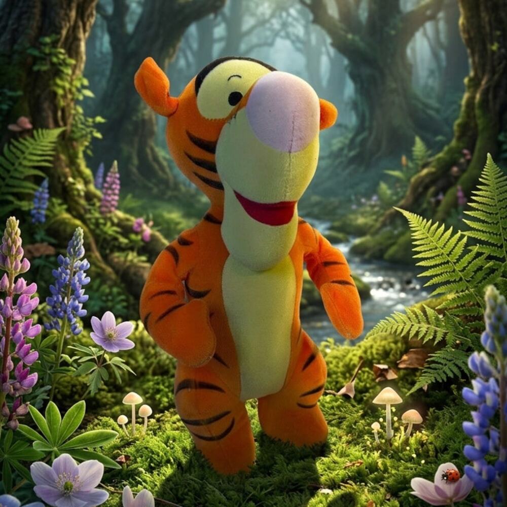Vintage 1994 Disney Winnie the Pooh Tigger Velour Plush Mattel 12"
